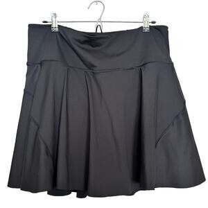 Athleta 1X Ace Tennis 15.5" Skort Black Golf Athletic Skort Skirt Size 1X